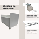 Ver imagem 5 de Gabinete Multifuncional 60cm com 1 Gaveta e Rodízios em Mdf Branco - Pea Móveis