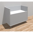 Ver imagem 3 de Gabinete Multifuncional 60cm com 1 Gaveta e Rodízios em Mdf Branco - Pea Móveis