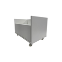 Ver imagem 2 de Gabinete Multifuncional 60cm com 1 Gaveta e Rodízios em Mdf Branco - Pea Móveis
