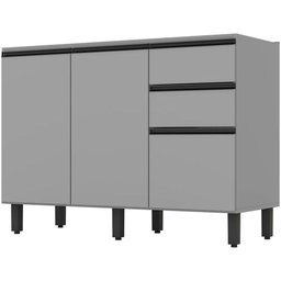 Balcão Henn 2 Portas 120cm Belize C508 Cinza - 1