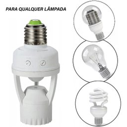 Soquete com Sensor D Presença para Lâmpada Led Movimento360º - 2