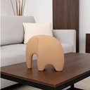 Ver imagem 2 de Escultura Elefante Minimalista em Cerâmica Fosca Decorativa - Bege
