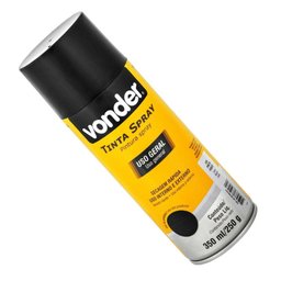 Tinta Spray Acrílica Preto Fosco 350ml/250g Vonder - 2