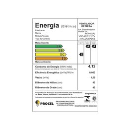 VENTILADOR 40CM VSP40 BR 220V - UNICA - 14