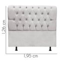 Ver imagem 3 de Cabeceira Estofada Cama Box King 195cm París Veludo Cinza Claro- Mabe Magazine