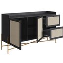 Ver imagem 2 de Balcão Buffet 139cm Pés Metálicos Oslo - Nero