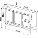 Ver imagem 4 de Balcão Buffet 139cm Pés Metálicos Oslo - Nero