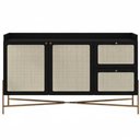 Ver imagem 3 de Balcão Buffet 139cm Pés Metálicos Oslo - Nero