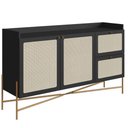 Ver imagem 1 de Balcão Buffet 139cm Pés Metálicos Oslo - Nero