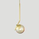 Ver imagem 3 de Lustre Pendente On Ly - Dourado com Globo de Vidro Âmbar - 4127-14-am