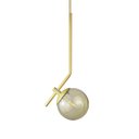 Ver imagem 1 de Lustre Pendente On Ly - Dourado com Globo de Vidro Âmbar - 4127-14-am