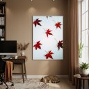 Ver imagem 1 de Quadro Decorativo Foto Folhas de Outono 70x50cm Mold Preta