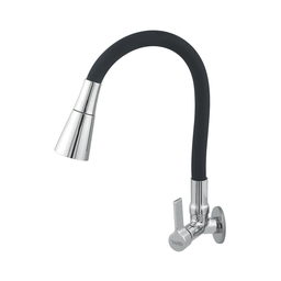 Torneira Flexível Jato Duplo Black e Cromado Parede 1/4 de Volta C60 - 1