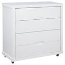Ver imagem 2 de Guarda Roupa 4 Portas e Cômoda Gaveteiro Tutto New Branco Acetinado - Matic