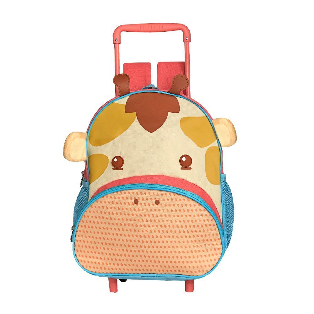 Mochila de Rodinha Infantil Escolar Girafa