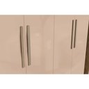Ver imagem 5 de Guarda Roupa Casal 5 Portas e 4 Gavetas C/ Espelho e Pés Flex Cb01n564 Canela - Kappesberg