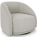 Ver imagem 1 de Poltrona Decorativa Giratória Angelina M03 Linho Bege - Lyam Decor