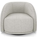 Ver imagem 3 de Poltrona Decorativa Giratória Angelina M03 Linho Bege - Lyam Decor