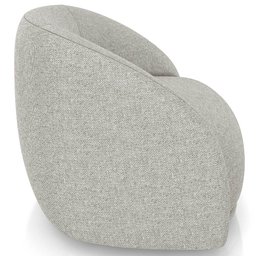 Poltrona Decorativa Giratória Angelina M03 Linho Bege - Lyam Decor - 6