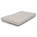 Ver imagem 5 de Puff Cama Dobravel Casal 130cm com Rodizios e Almofadas Cor: Linho Champanhe