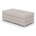 Ver imagem 4 de Puff Cama Dobravel Casal 130cm com Rodizios e Almofadas Cor: Linho Champanhe