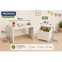 Ver imagem 6 de Mesa de Atividade Infantil com Baus Porta Brinquedos e Livros