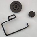 Ver imagem 5 de Kit Toalheiro e Porta Papel Higiênico com Ventosa Preto Fosco Faciliti Schmitt Acessórios Banheiro