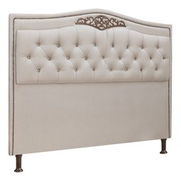 Conjunto Cabeceira/Calçadeira Holanda 1,60 cm Linho Capuccino - Star Confort conjunto holanda calçad - 3
