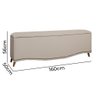 Conjunto Cabeceira/Calçadeira Holanda 1,60 cm Linho Capuccino - Star Confort conjunto holanda calçad - 9