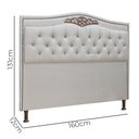 Ver imagem 7 de Conjunto Cabeceira/calçadeira Holanda 1,60 Cm Linho Capuccino - Star Confort Conjunto Holanda Calçad