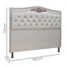Conjunto Cabeceira/Calçadeira Holanda 1,60 cm Linho Capuccino - Star Confort conjunto holanda calçad - 4