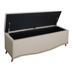 Conjunto Cabeceira/Calçadeira Holanda 1,60 cm Linho Capuccino - Star Confort conjunto holanda calçad - 8