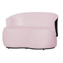Ver imagem 1 de Poltrona Namoradeira Sofá Orgânico 2 Lugares Beatriz Suede Composê Corino Preto - Suede Rosa Bb