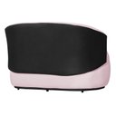Ver imagem 3 de Poltrona Namoradeira Sofá Orgânico 2 Lugares Beatriz Suede Composê Corino Preto - Suede Rosa Bb