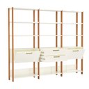Ver imagem 3 de Kit com 3 Estantes Multiuso 2,15m Prateleiras Porta Gavetas 100% MDF Móvel na Caixa