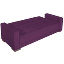 Ver imagem 6 de Sofá Cama 3 Lugares Jobim Suede - Doce Sonho Móveis SOFÁ CAMA SOFÁ 3 LUGARES Roxo