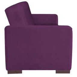 Sofá Cama 3 Lugares Jobim Suede - Doce Sonho Móveis SOFÁ CAMA SOFÁ 3 LUGARES Roxo - 7