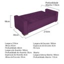 Ver imagem 3 de Sofá Cama 3 Lugares Jobim Suede - Doce Sonho Móveis SOFÁ CAMA SOFÁ 3 LUGARES Roxo