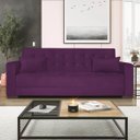 Ver imagem 1 de Sofá Cama 3 Lugares Jobim Suede - Doce Sonho Móveis SOFÁ CAMA SOFÁ 3 LUGARES Roxo