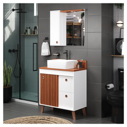 Armario Kit Toscana Blanche/cinamo 80cm Bertazoli - 2