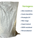 Ver imagem 4 de Kit com 100 Un Saco Convencional Costurado Boca Aberta Branco 50x70cm sem Impressão