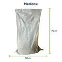 Ver imagem 2 de Kit com 100 Un Saco Convencional Costurado Boca Aberta Branco 50x70cm sem Impressão