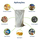 Ver imagem 3 de Kit com 100 Un Saco Convencional Costurado Boca Aberta Branco 50x70cm sem Impressão