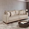 Sofá 3 Lugares Living Montes Claros Linho Bege 216cm - 2