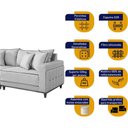 Ver imagem 4 de Sofá 3 Lugares Living Montes Claros Linho Bege 216cm