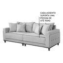 Ver imagem 5 de Sofá 3 Lugares Living Montes Claros Linho Bege 216cm