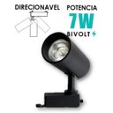 Ver imagem 3 de Kit Trilho Eletrificado De 1m 3 Spots Led Preto Quente 7w 3000K