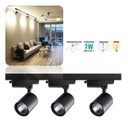 Ver imagem 1 de Kit Trilho Eletrificado De 1m 3 Spots Led Preto Quente 7w 3000K