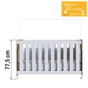 Ver imagem 6 de Berço com Colchao e Rodizios La012 Nogal Manchester Branco Comm