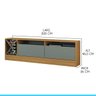 Rack com Painel Suspenso TV 65 Pol 200 x 181 Cm MDP Carvalho 0671 MENU - 5